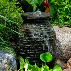 13" Stacked Slate Urn