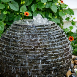 Stacked Slate Sphere - 18"