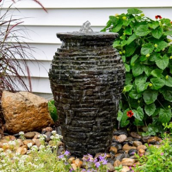 Stacked Slate Urn - 24"