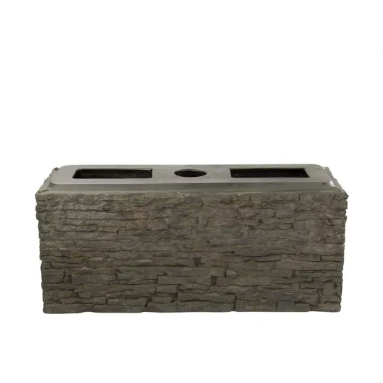 78279 Small Straight Stacked Slate Wall Base