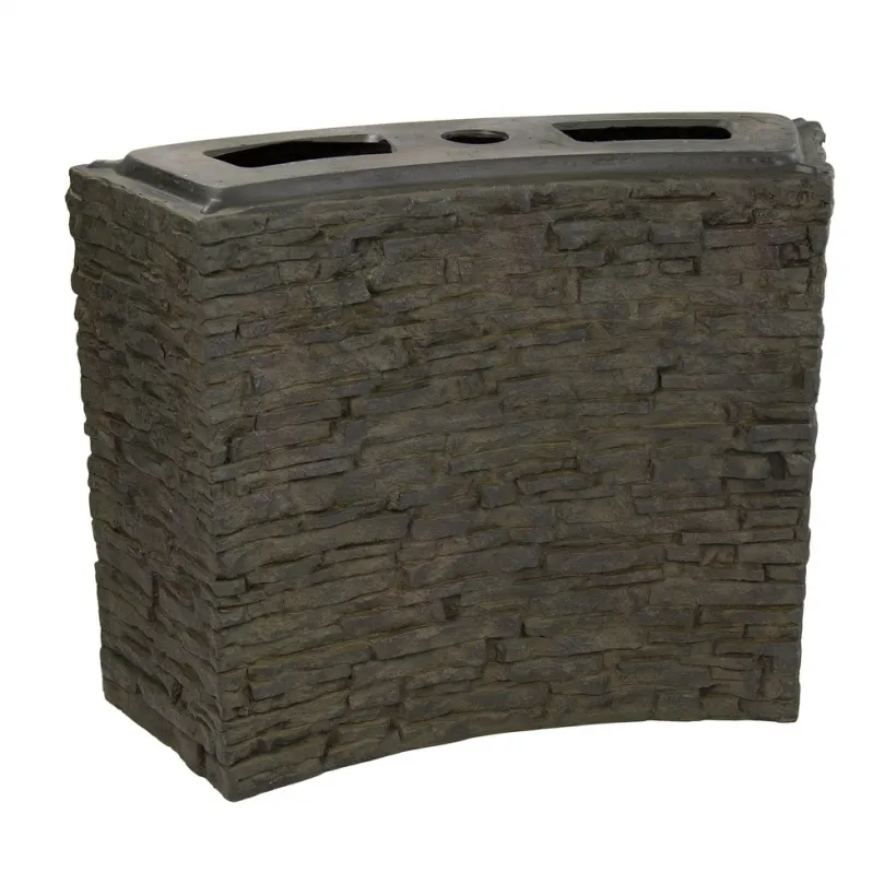 Stacked Slate Wall Base - Curved - 26" H (66 cm) - Image 3