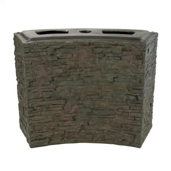 78282 Large Curved Stacked Slate Wall Base