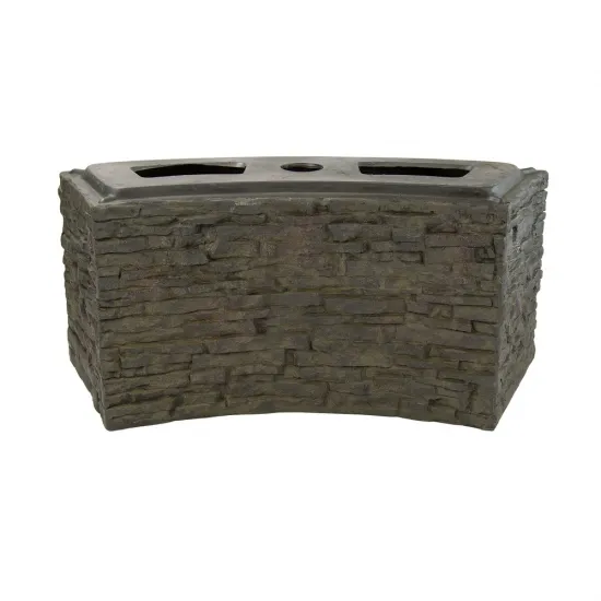 78283 Small Curved Stacked Slate Wall Base