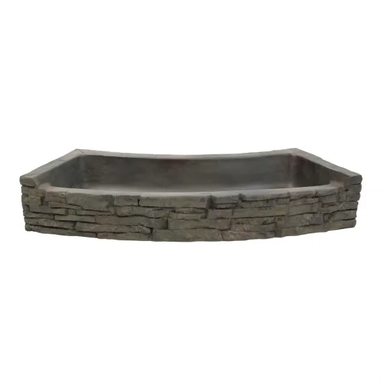 78285 Rear-Spill Curved Stacked Slate Topper