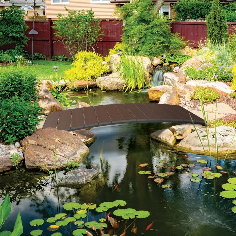 Brown Pond and Stream Bridge in use