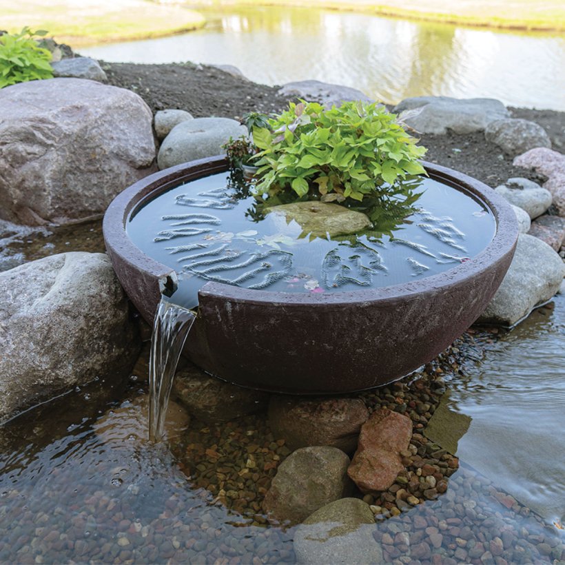 Fountain Bowl Biological Filter Kit in use