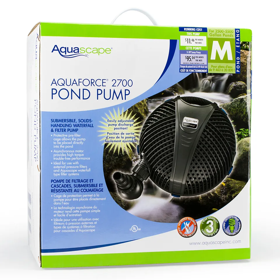 Aquascape AquaForce 2700 Solids Handling Pond Pump 91012 