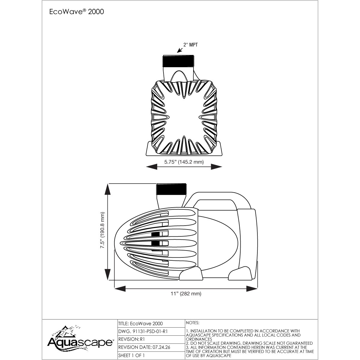 91131 EcoWave 2000 Line Drw