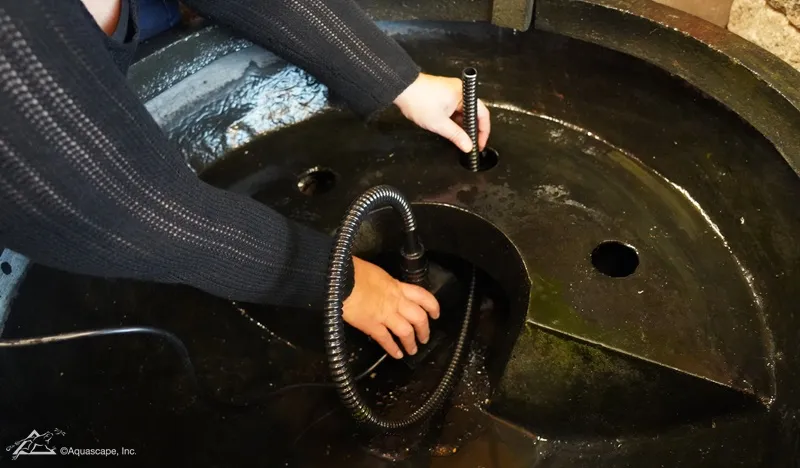 Setting up a decorative fountain