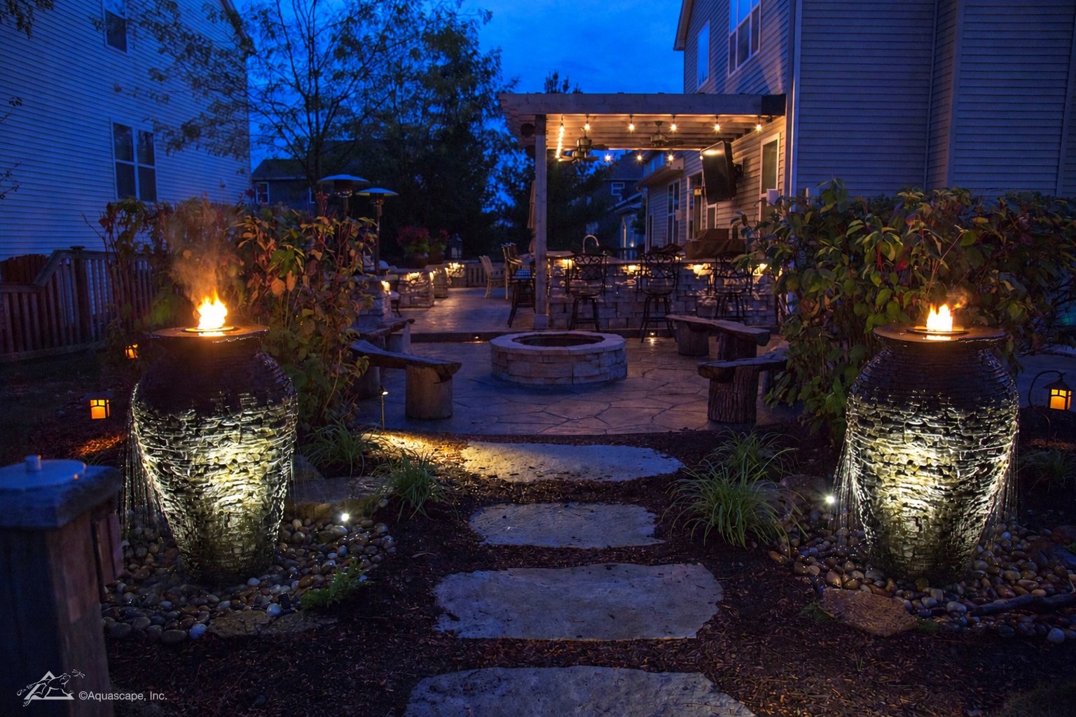Fire and Water Urns