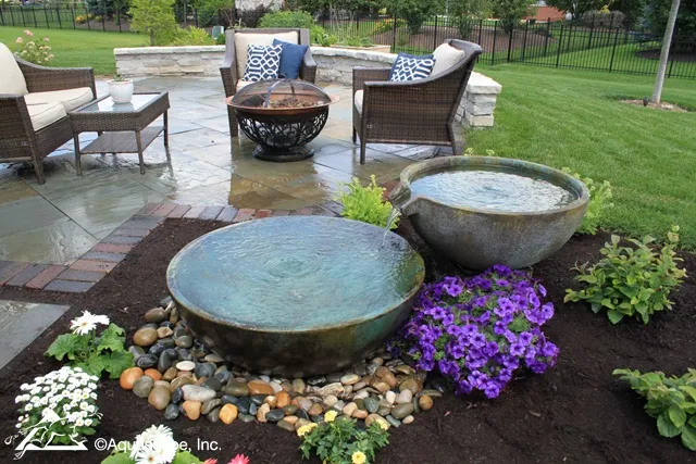 Outdoor Fountains Water Features Fire By Aquascape - Make Your Own Water Feature Wall