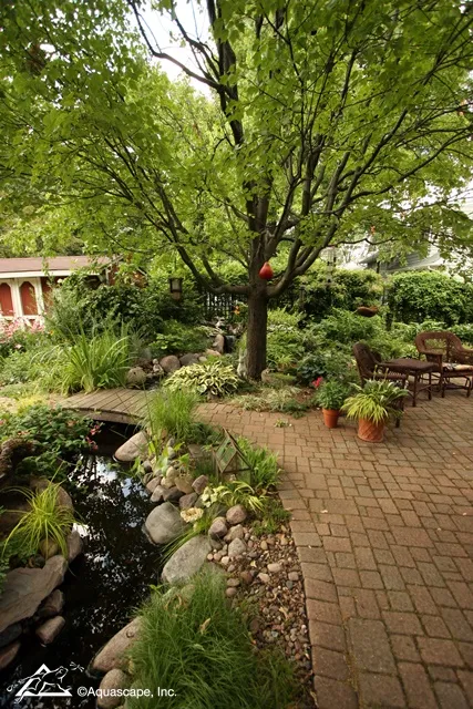 Outdoor Living with Garden Pond