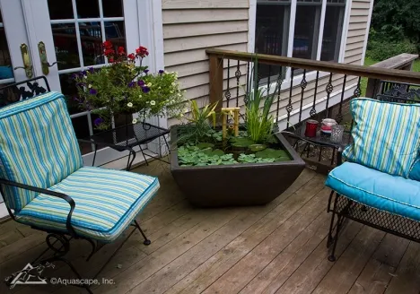 square patio pond