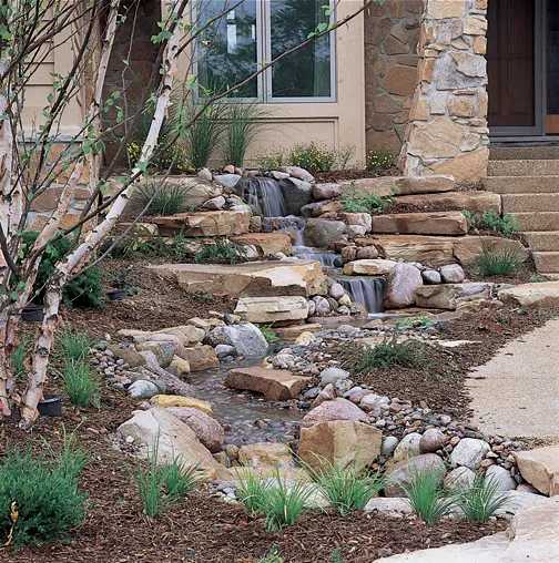 A Pondless® Watefall is basically a waterfall without a pond, and is sure to make your home stand out from all the others when you place it near the entry to your home! 