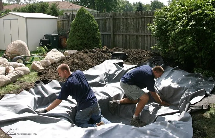 small pond installation
