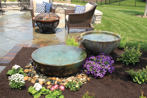 The Aquascape Spillway Bowl creates a beautiful spilling water feature that can be added to any pond or pool creating an instant waterfall.