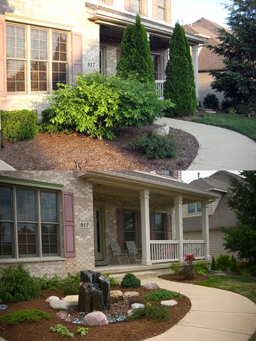 The impact that a fountain can have on your front yard is quite dramatic. Fountains can typically be found in kits; they come in a variety of styles and sizes and can be installed in just a couple of hours.