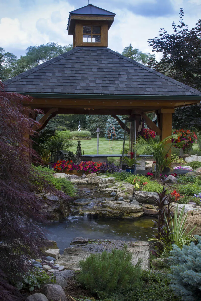 Pergola with Water Feature