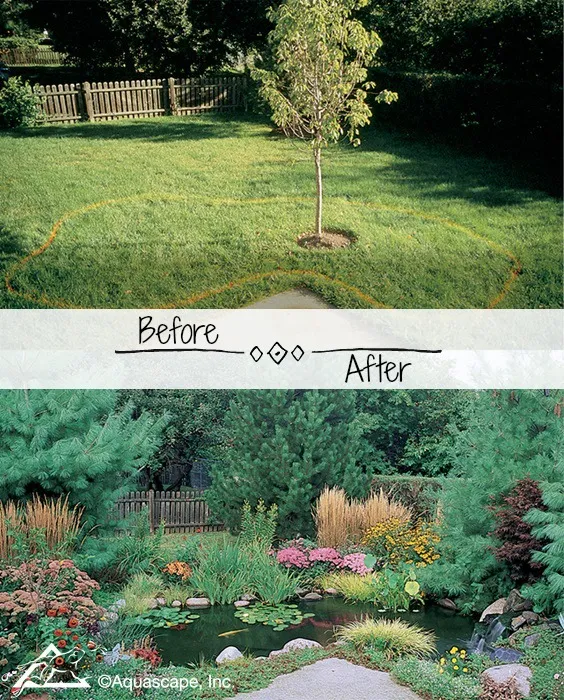 Backyard Transformation with Aquascape Pond