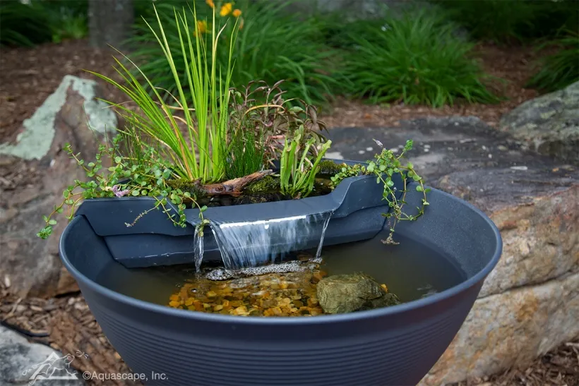 AquaGarden Mini Pond Kit Steel Gray Aquascape, Inc.