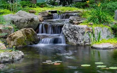 Aquascape pond and waterfall