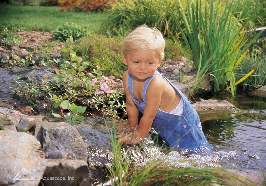 Young children also enjoy water features.