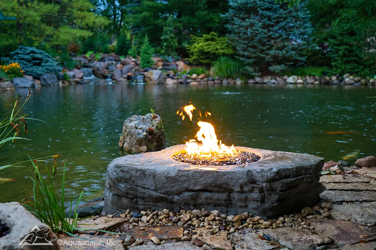 Faux Stone Fire Pit Outdoor Fit, Stone Fire Pit