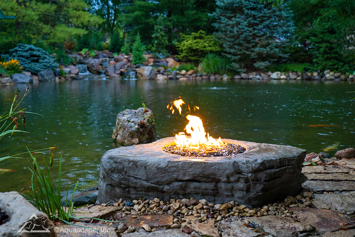 Faux Stone Fire Pit | Outdoor Fit Pit | Aquascape Fire Pit Kit