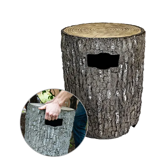 Faux Stump Propane Tank Cover