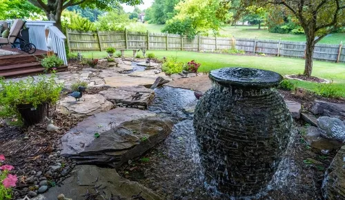 fountain in water
