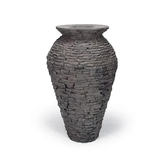 Medium Stacked Slate Urn