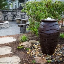78238 32-inch H Landscape and Garden Small Aquascape Scalloped Urn Water Fountain for Outdoor 