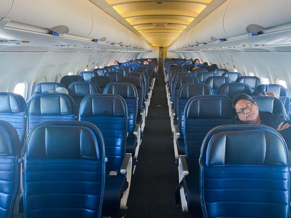 Empty Plane to Seattle During Coronavirus Outbreak