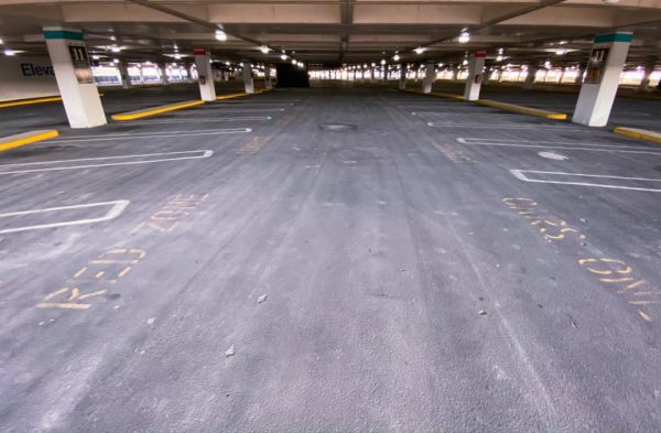 Empty Parking Lot at O'Hare Airport