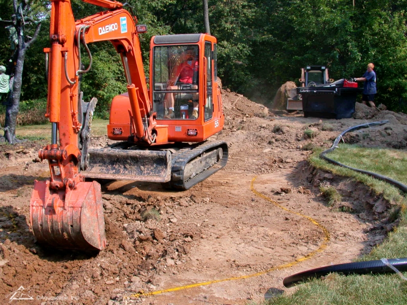 Large Project Excavation Large Pond Project Excavation with Equipment