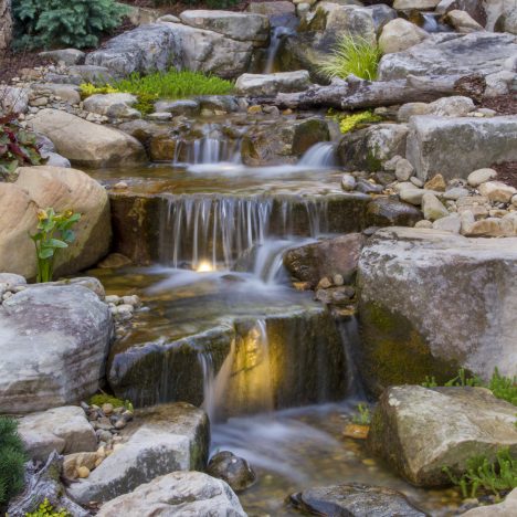 Using Rock to Create Natural Waterfall