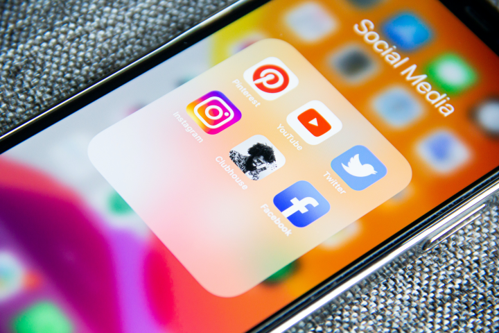 social media icons on iPhone